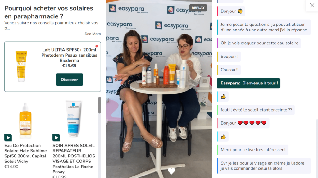 Easypara sunscreen - live shopping event - Skeepers 